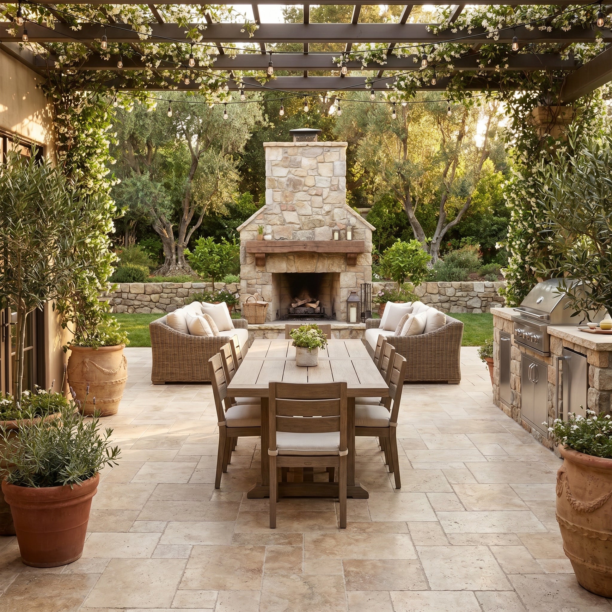 Country Classic Travertine Tumbled Pavers