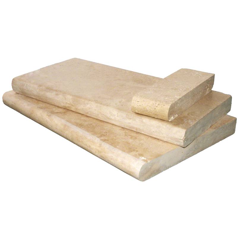 MSI Tuscany Beige Brushed Travertine Pool Coping 16"x24"x2"
