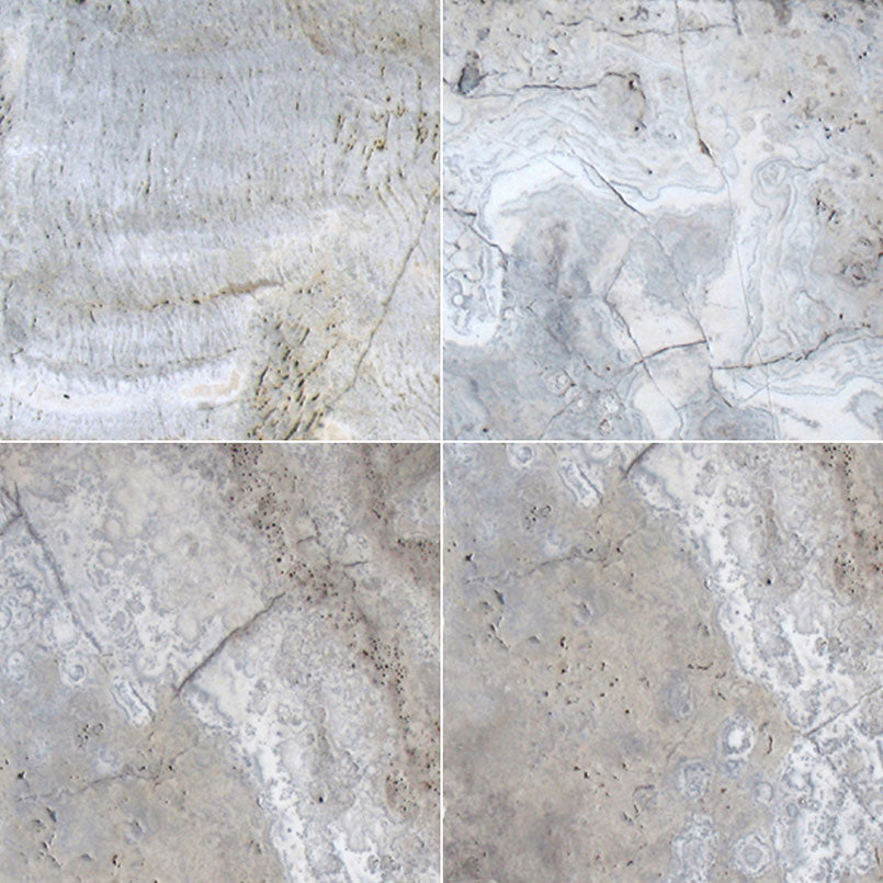 MSI Silver Tumbled Travertine Pavers