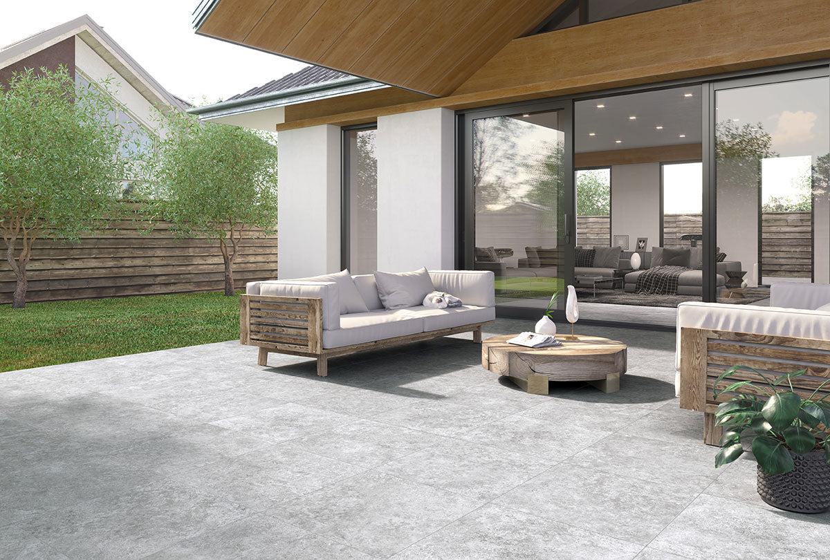 MSI Legions Lunar Silver Matte Anti-Slip Porcelain Pavers - Arterra Collection