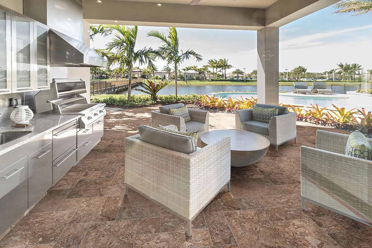 MSI Tuscany Walnut Filled-Honed Travertine Wall and Floor Tile