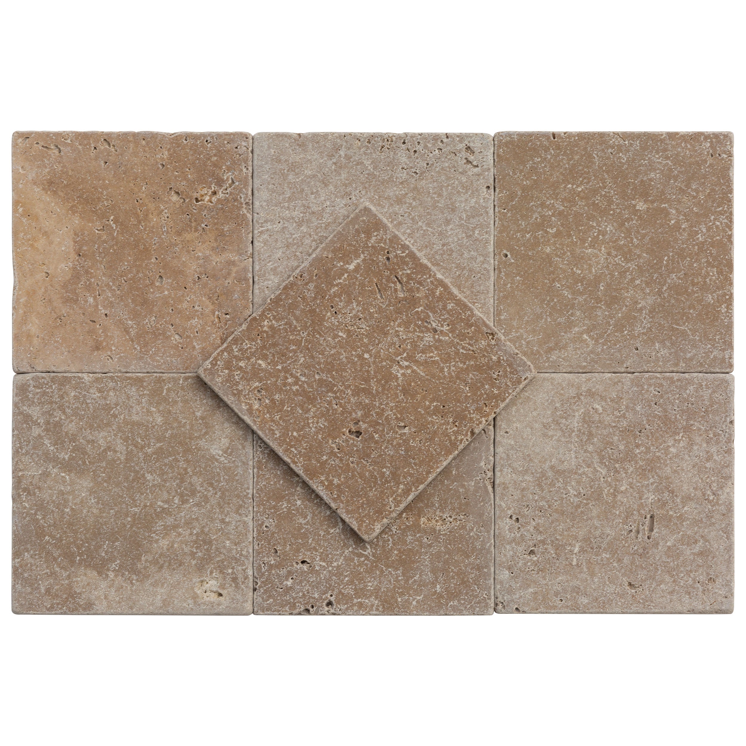 Noce Tumbled Travertine Tiles