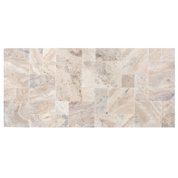 Philadelphia Antique French Pattern Set Travertine Tile - Full TruckLoad