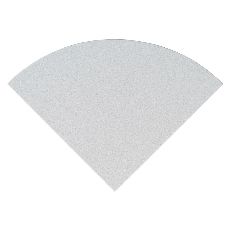 MSI White Engineered Marble Polished 9" Radius Corner Shelf