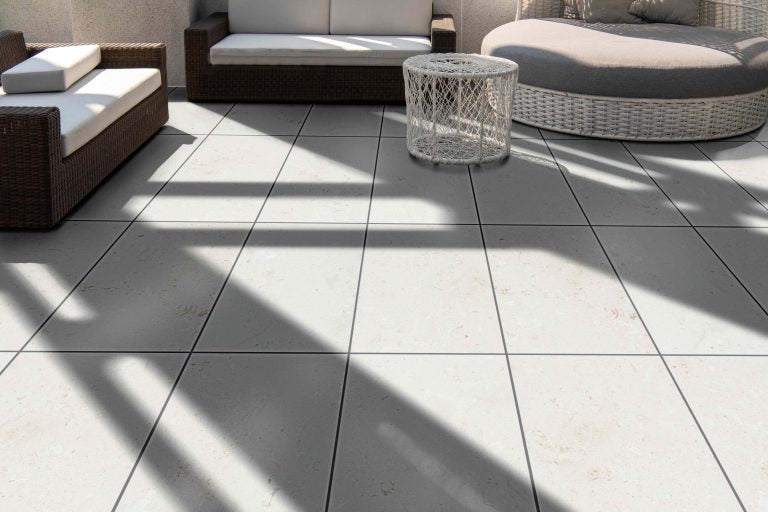 Myra White Limestone Tile Polished